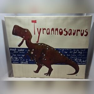 Tyrannosaurus Dinosaur Rectangle Wall Plaque, 14 x 11 “